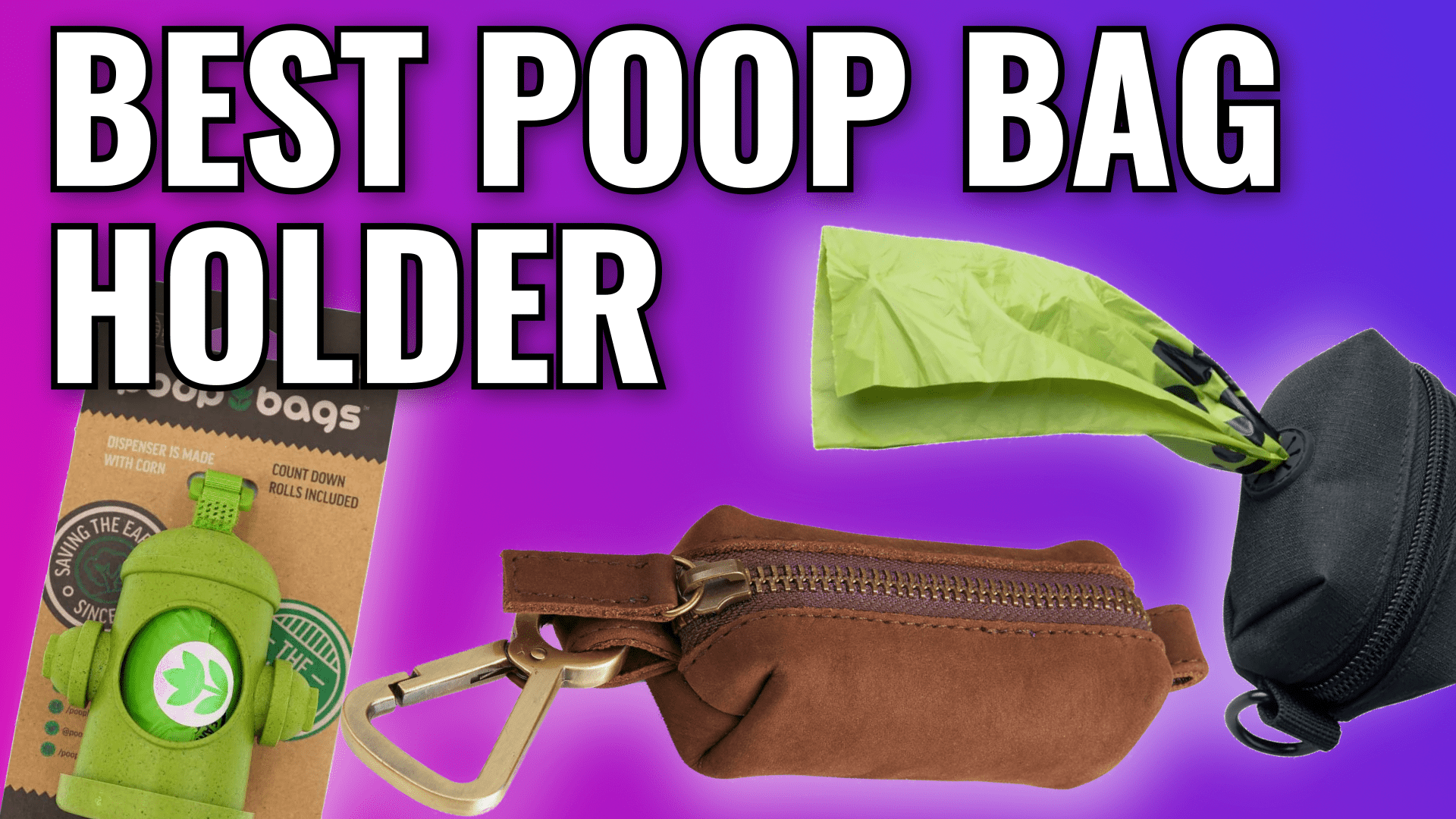 Pet Waste Dog Poo Puppy Pick-Up Bags Pet Poop Bag Holder Hook Pouch Portable