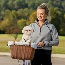 PetSafe Solvit Tagalong Wicker Bicycle Basket PetSafe Solvit Tagalong Wicker Bicycle Basket