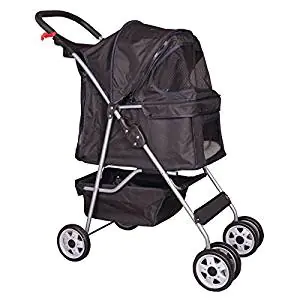 BestPet Pet Stroller Travel Folding Carrier BestPet Pet Stroller Travel Folding Carrier