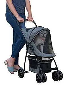 Pet Gear Happy Trails Pet Stroller w/Easy One-Hand Fold Pet Gear Happy Trails Pet Stroller w/Easy One-Hand Fold