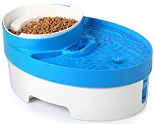 Pet Fountain Feeder with Food Bowl, Built-In Safety Light Pet Fountain Feeder with Food Bowl, Built-In Safety Light