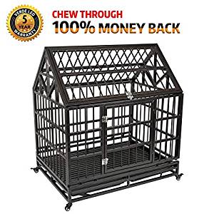 Gelinzon Roof Dog Crate Heavy Duty Large Homestead Series Dogs Cage Kennel Gelinzon Roof Dog Crate Heavy Duty Large Homestead Series Dogs Cage Kennel
