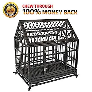 Gelinzon Roof Dog Crate Heavy Duty Large Homestead Series Dogs Cage Kennel Gelinzon Roof Dog Crate Heavy Duty Large Homestead Series Dogs Cage Kennel