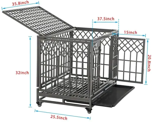 SMONTER Heavy Duty Dog Crate Strong SMONTER Heavy Duty Dog Crate Strong