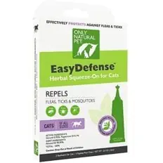 Only Natural Pet EasyDefense Squeeze-On Flea, Tick & Mosquito Cat Treatment Only Natural Pet EasyDefense Squeeze-On Flea, Tick & Mosquito Cat Treatment