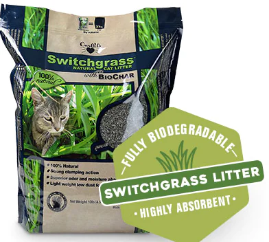 OurPets Switchgrass Natural Cat Litter with Biochar OurPets Switchgrass Natural Cat Litter with Biochar